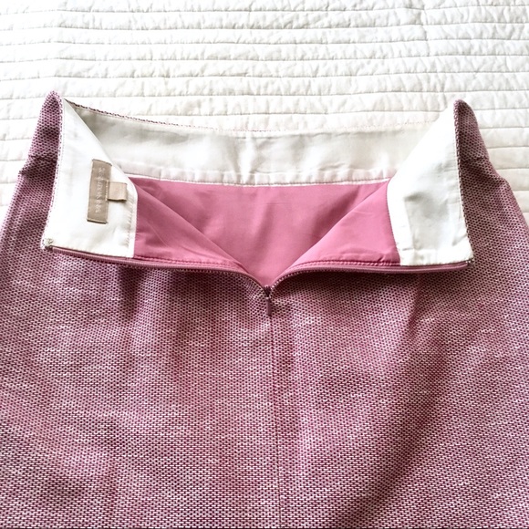 Banana Republic Mayet Pink Tweed Pencil Skirt Sz 6 - Picture 8 of 8